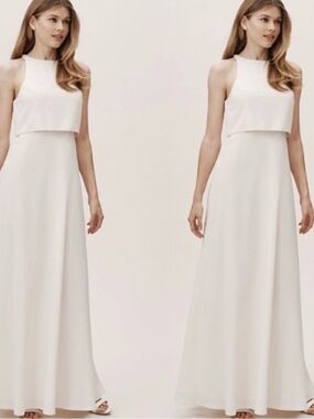 BHLDN+ Jill Stuart
Anthropologie Sleeveless
White Maxi Dress with Overlay
Bodice